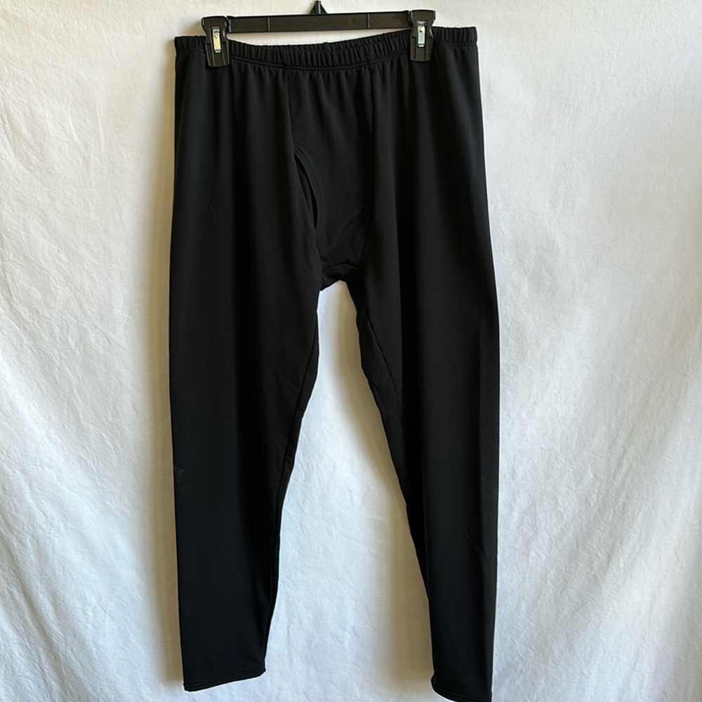 Thermajohn men’s black thermal base layer pants, size 3XL